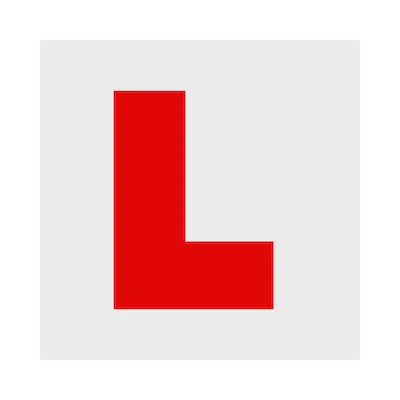 Learner Driver Plates L Plate UK USA (1) Learner driver plates as red l sticker